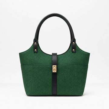 Mira Canvas Bag Green & black