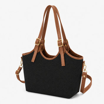 Bucket Canvas black & brown